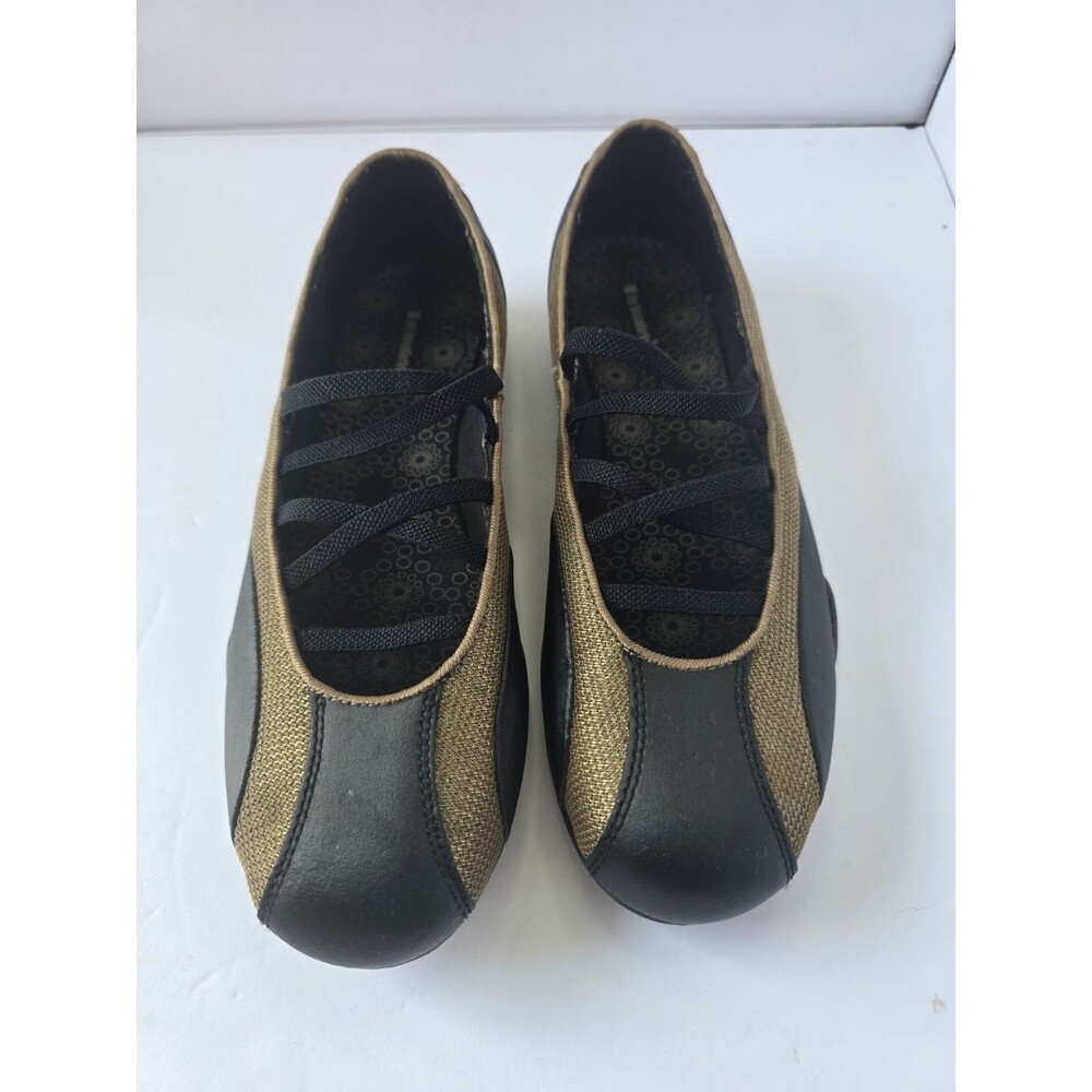 NO BOUNDARIES Champ 2571228 Black with Gold Loafers Womens 10, EU42.5 GUC